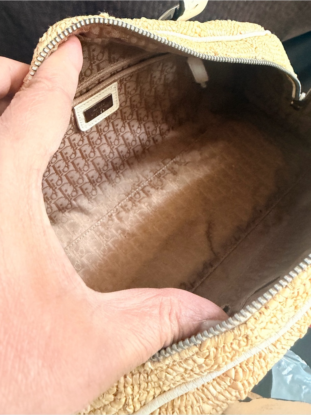 Raffia bowler bag - Picture 6 of 9